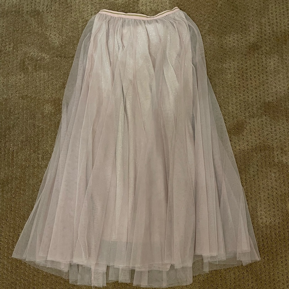 chic wish blush pink ankle length skirt